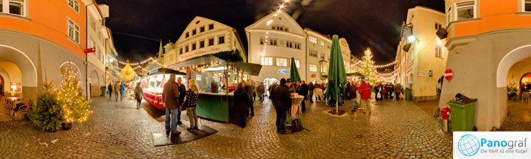 Weihnachtsmarkt Feldkirch Panorama